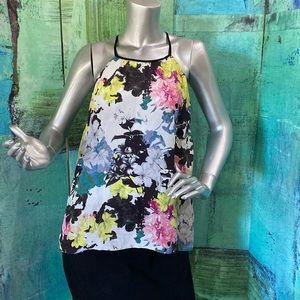 Warehouse Silk Strappy Hibiscus Camisole